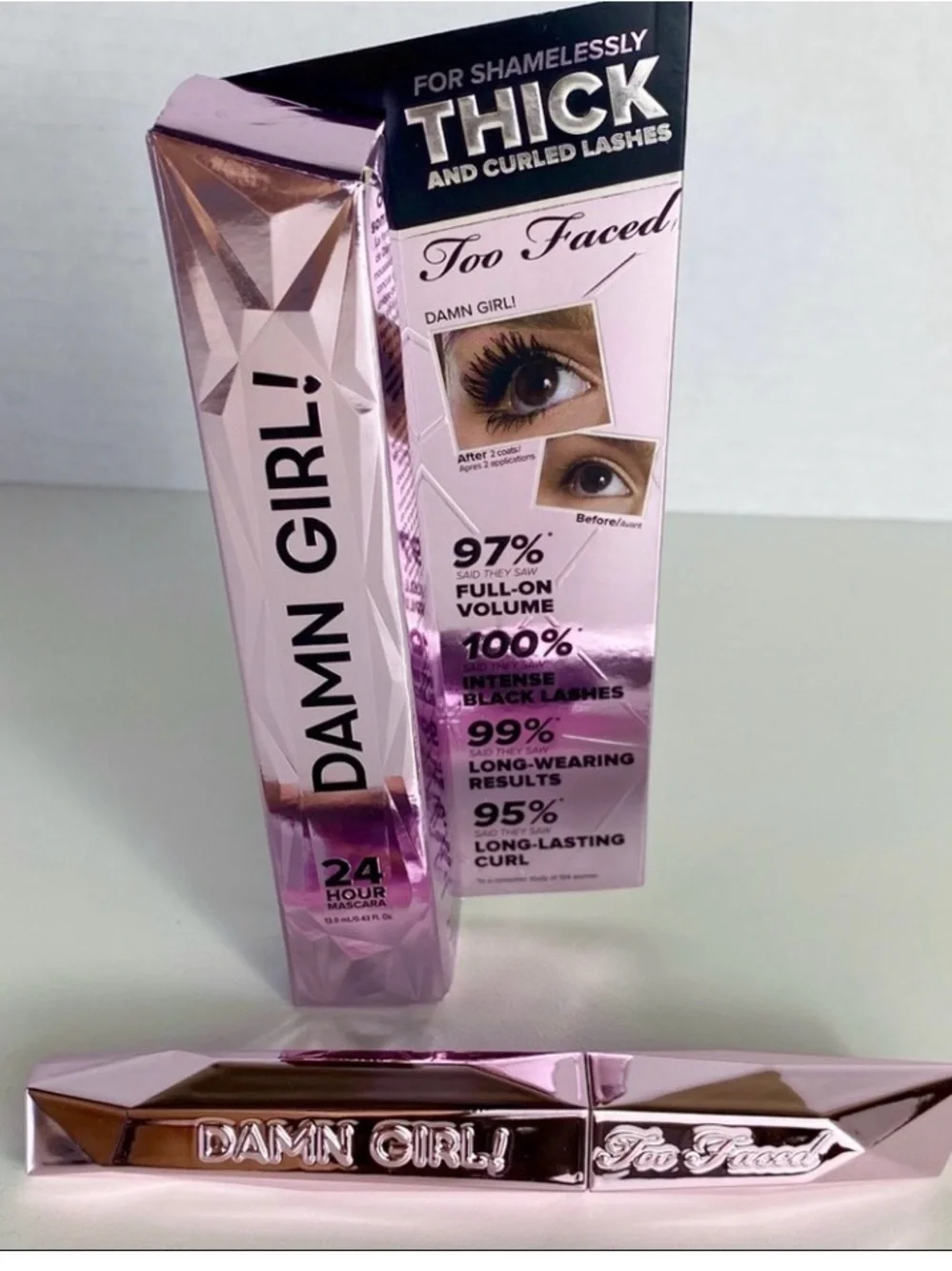 New Damn Girl! 24-Hour Volumizing & Lengthening Mascara Too Faced